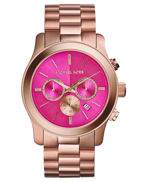 rose gold pink face michael kors watch|mk rose gold watch sale.